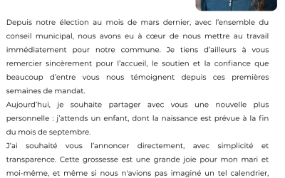 Lettre de la maire Florence RIESSER – 13/05/2026
