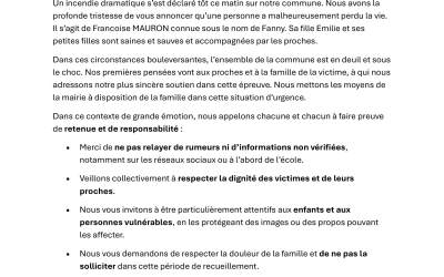 Communiqué de la mairie 04/06/2026