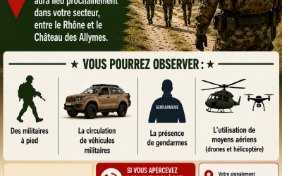 Signalement exercice militaire du 06/07 au 09/07
